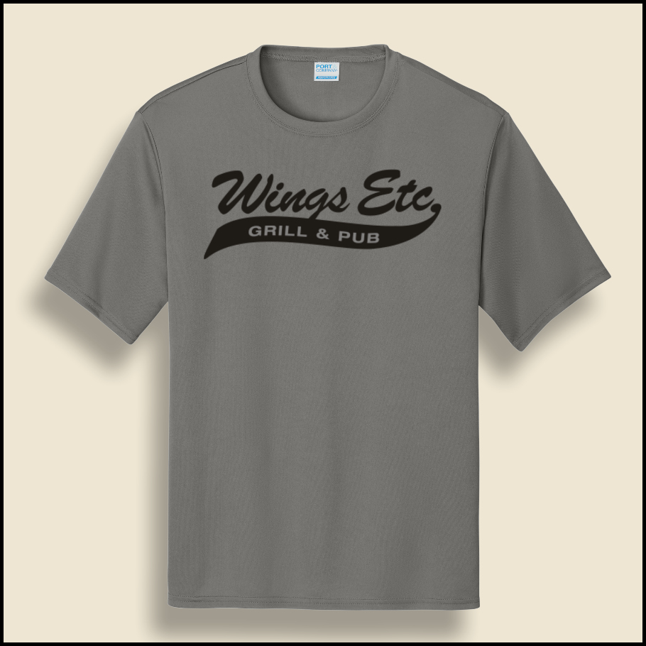 Grey Concrete Wings Etc. Dry Fit Performance T-Shirt